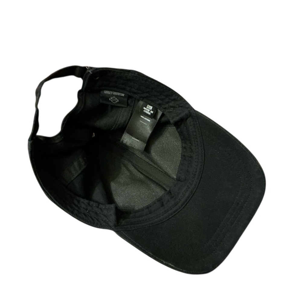 Harley-Davidson Black and Kinda Peachy Pink Distressed Style Logo Cap - Picture 7 of 11
